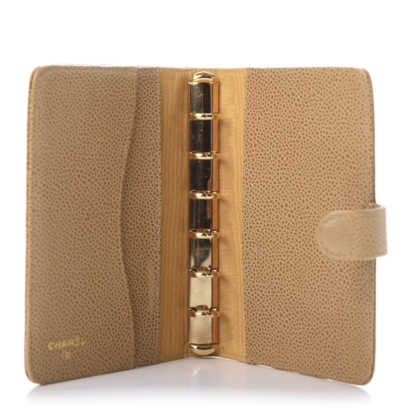 Caviar Timeless CC Ring Agenda Planner Beige