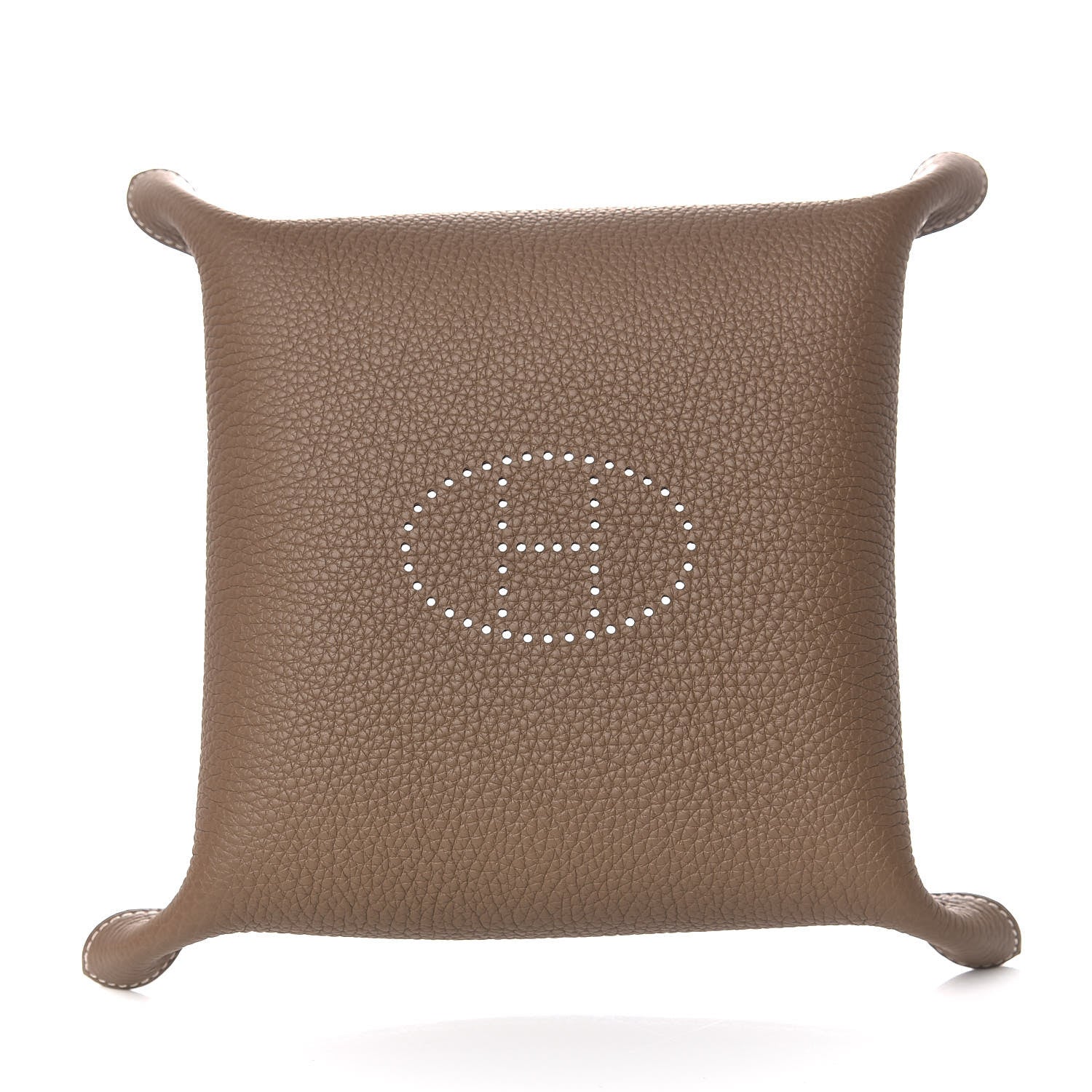Hermes Taurillon Clemence Mises et Relances Change Tray Etoupe 3 of 8