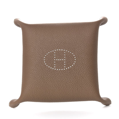 Hermes Taurillon Clemence Mises et Relances Change Tray Etoupe 3 of 8