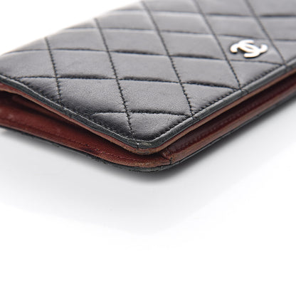 Chanel Lambskin Quilted Yen Wallet Black 10 of 13