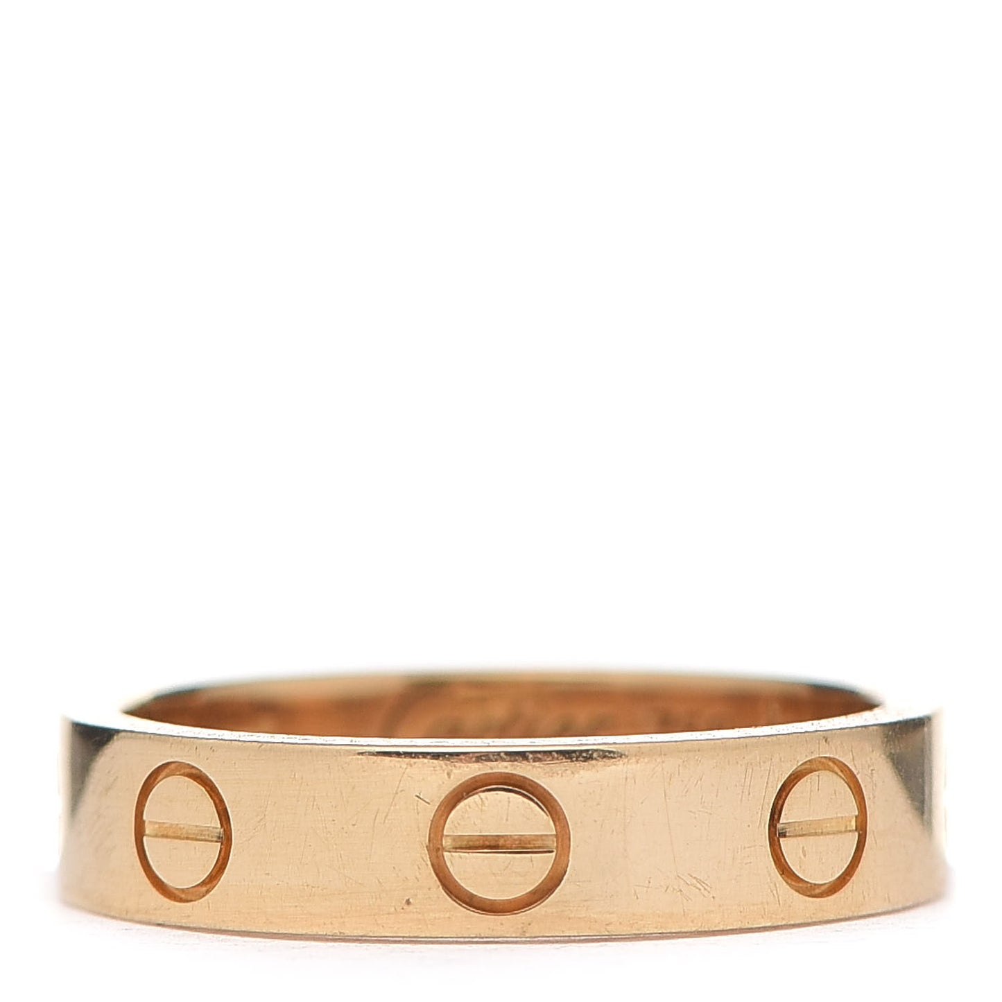 18K Yellow Gold Diamond 4mm LOVE Wedding Band Ring 49 4.75