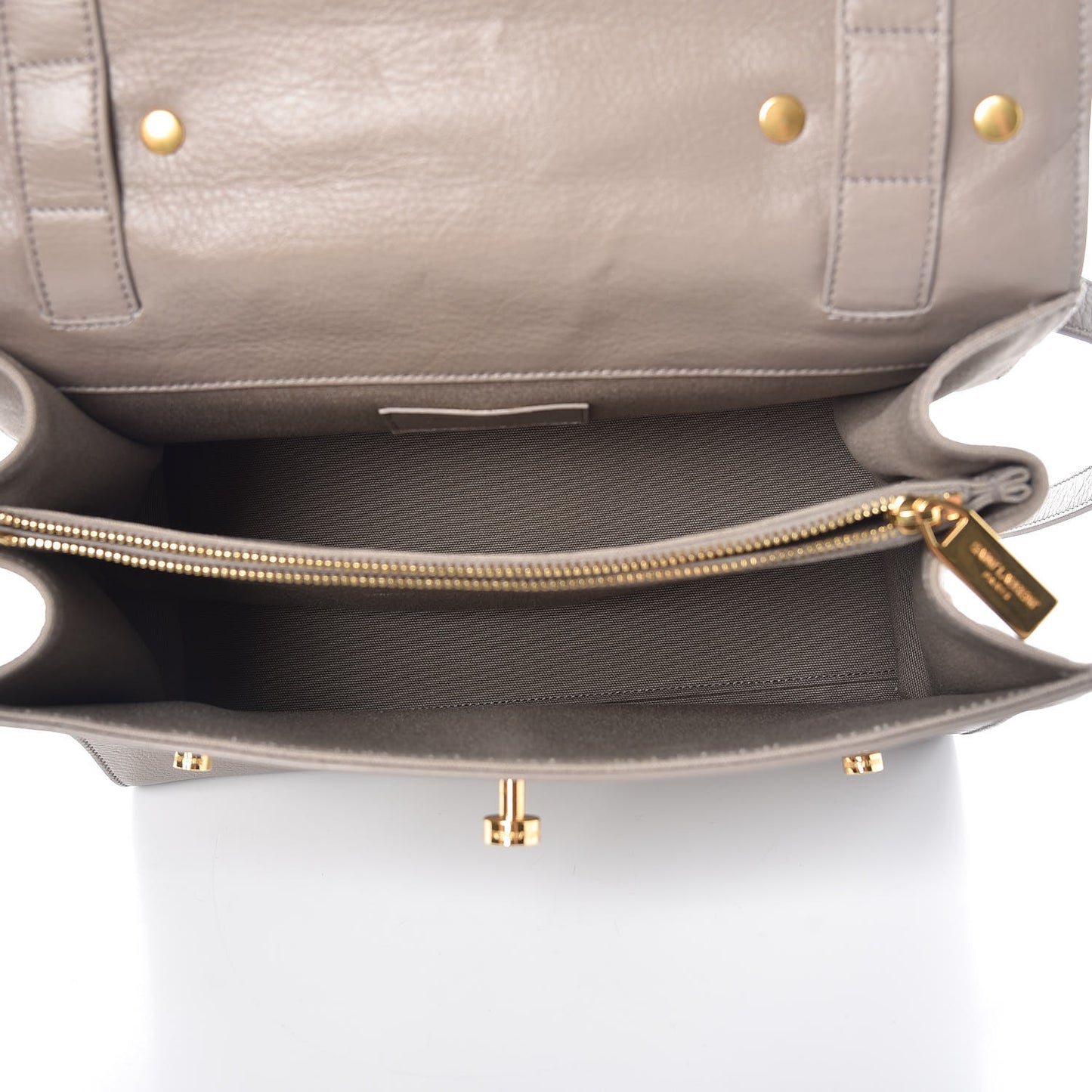 Calfskin Canvas Small Muse Two Gray