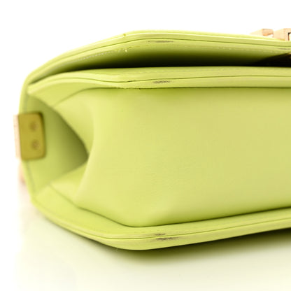 Chanel Calfskin Chevron Quilted Small Boy Flap Light Green 9 of 13