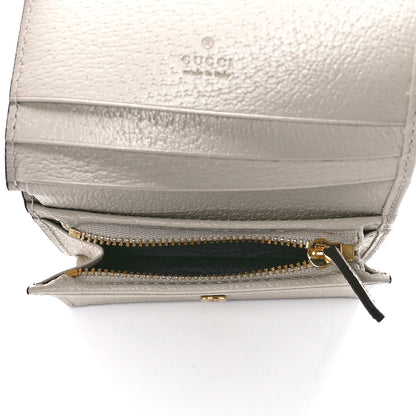 Gucci GG Supreme Monogram Textured Dollar Calfskin Web Ophidia Card Case Beige Ebony Mystic White 5 of 14