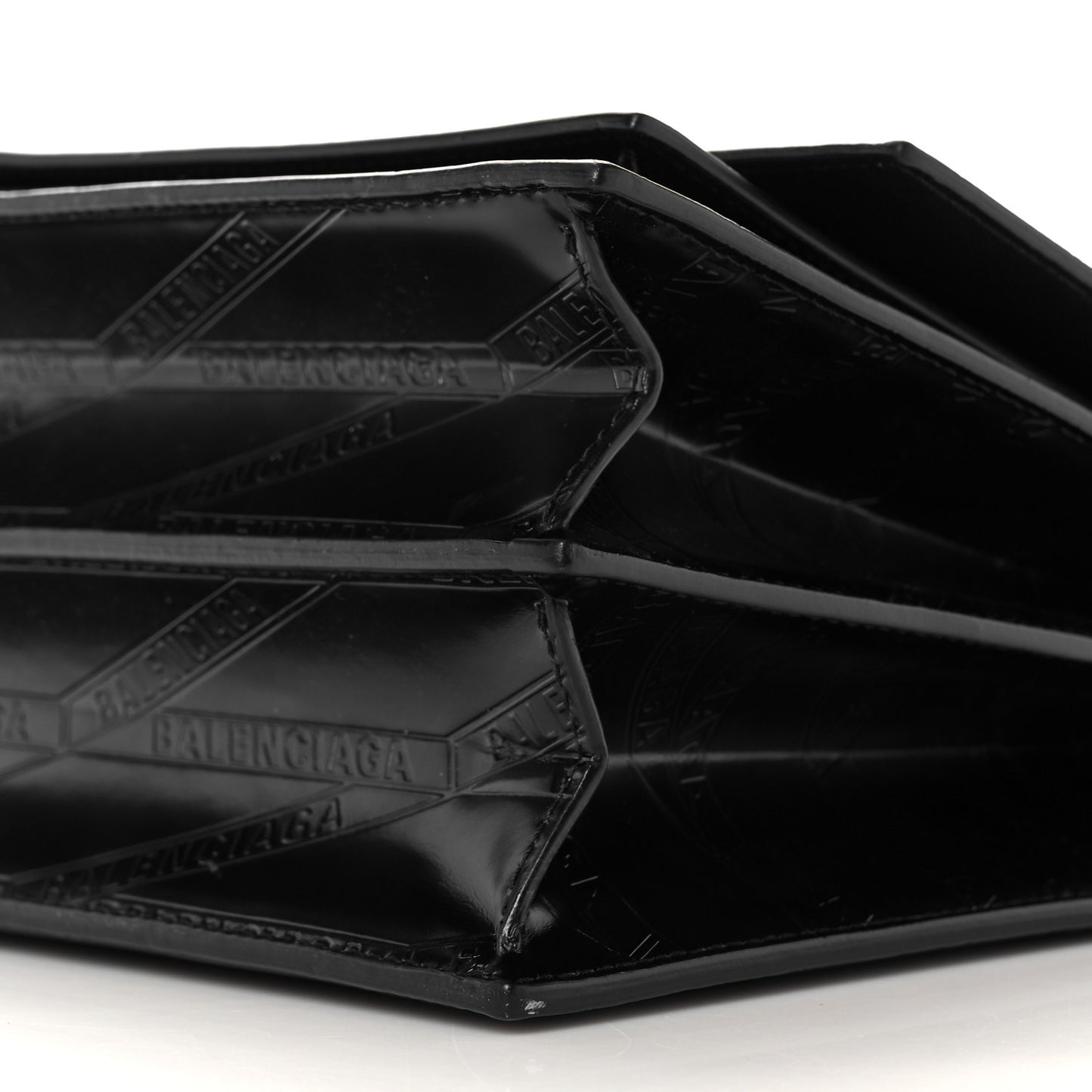 Calfskin Losange Monogram Embossed Medium Sharp Top Handle Bag Black