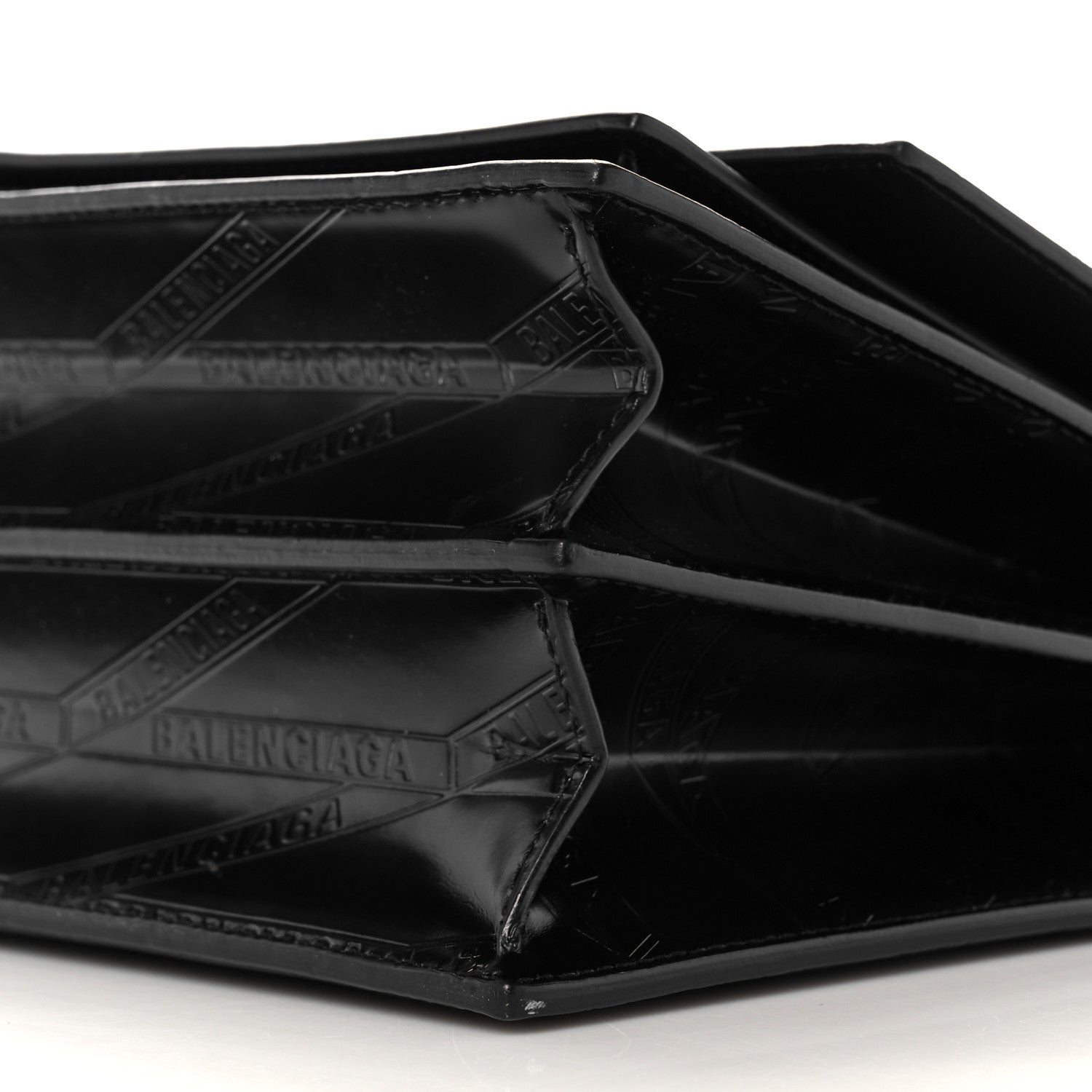 Balenciaga Calfskin Losange Monogram Embossed Medium Sharp Top Handle Bag Black 8 of 11