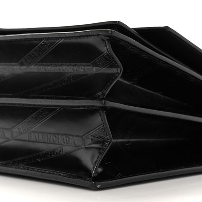 Balenciaga Calfskin Losange Monogram Embossed Medium Sharp Top Handle Bag Black 8 of 11