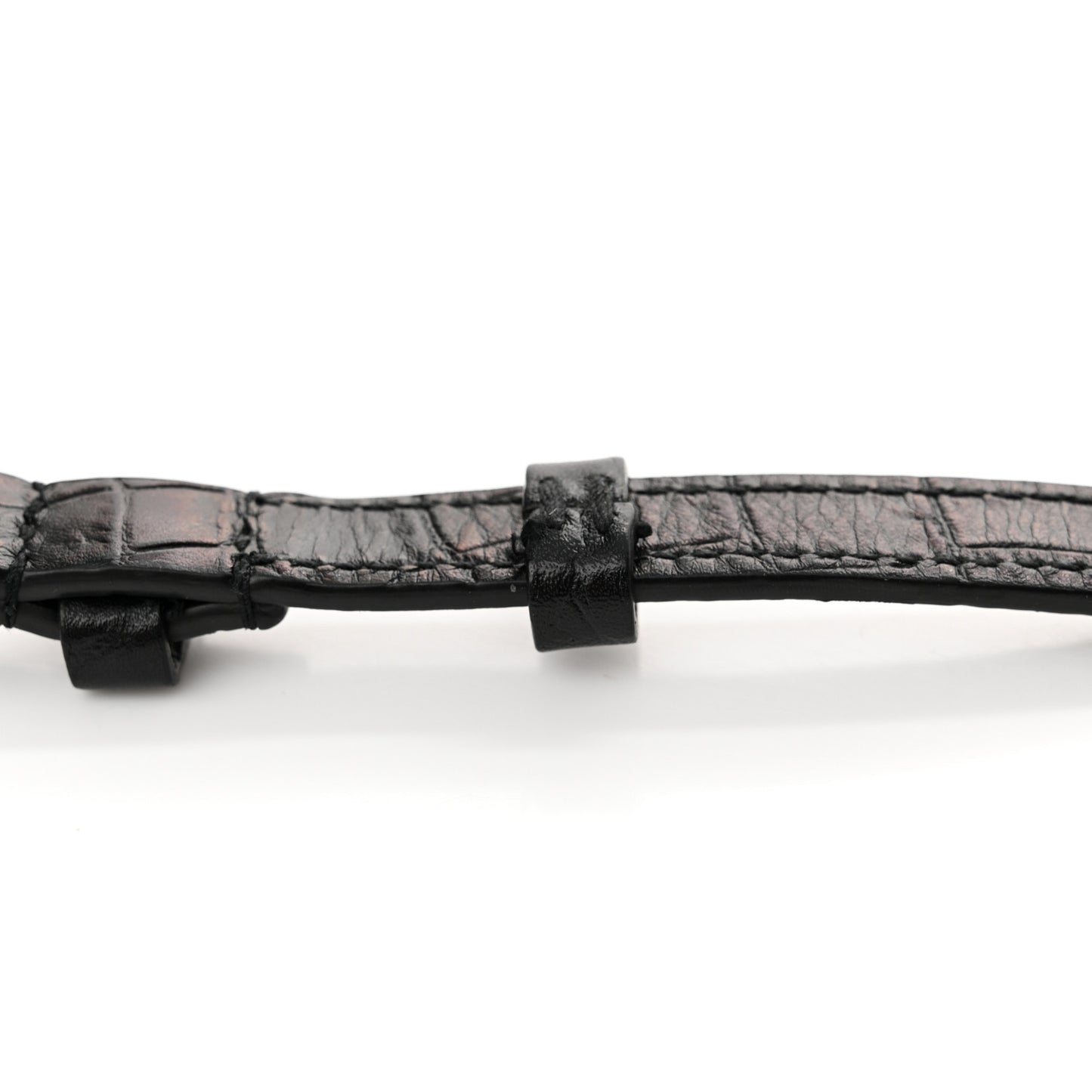Calfskin Crocodile Embossed Monogram Lou Camera Bag Black