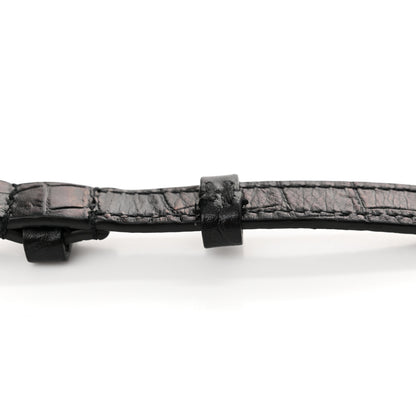 Saint Laurent Calfskin Crocodile Embossed Monogram Lou Camera Bag Black 17 of 18