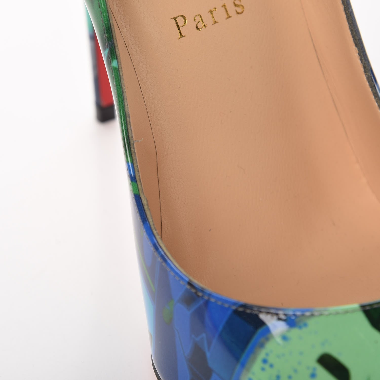 Christian Louboutin Patent Metrograf Pigalle Follies 100 Pumps 38 Taiga 8 of 8
