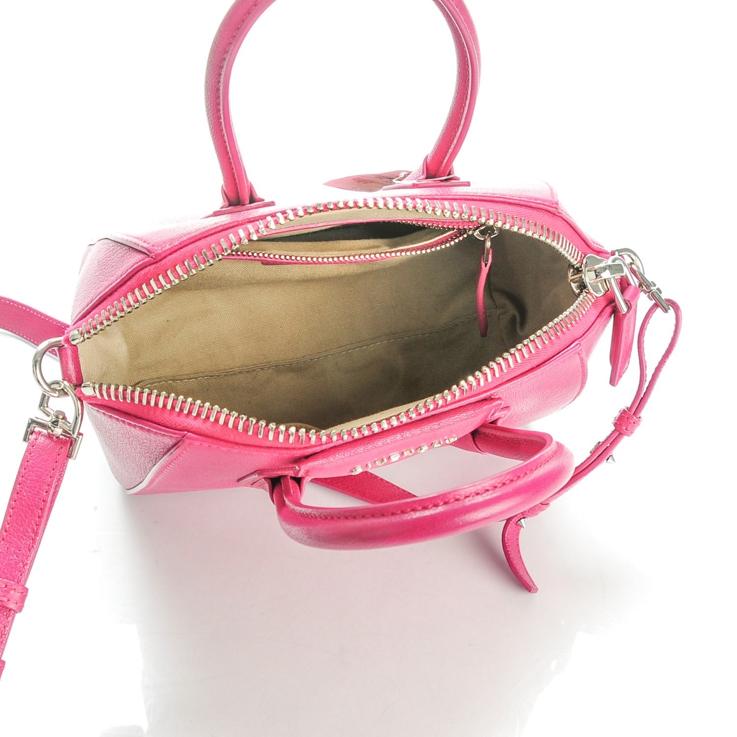 Sugar Goatskin Mini Antigona Magenta