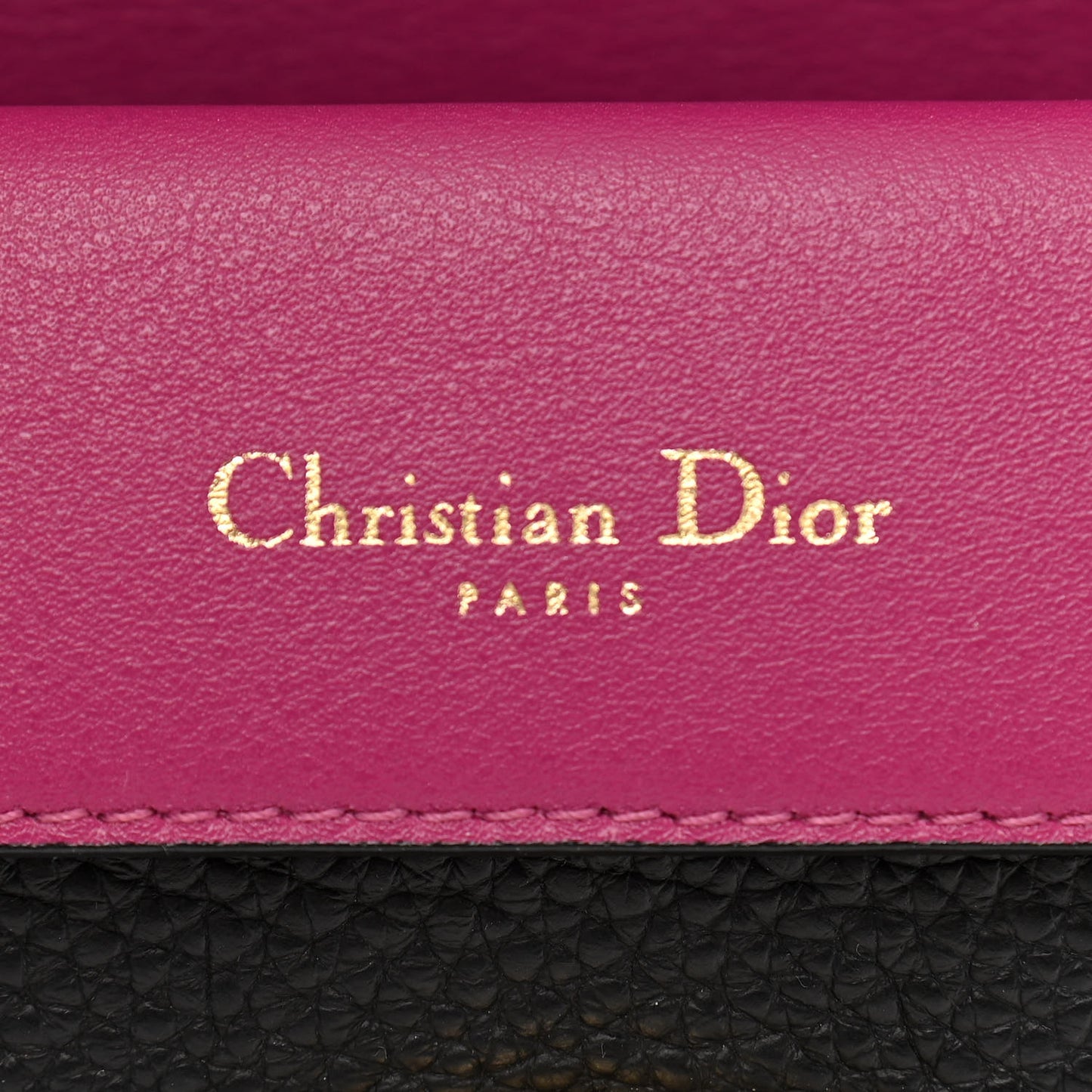 Bullcalf Mini Be Dior Flap Black Fraise