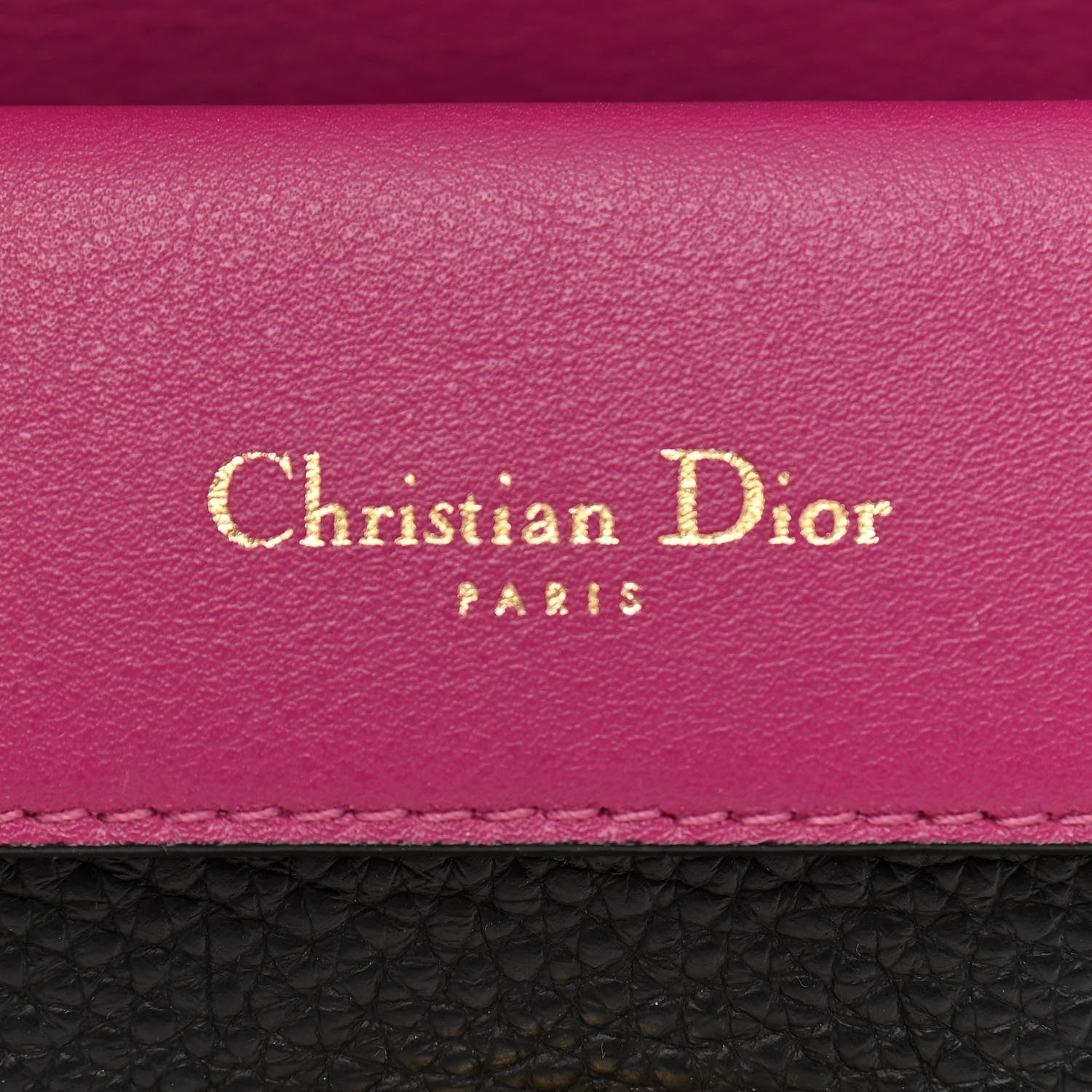 Christian Dior Bullcalf Mini Be Dior Flap Black Fraise 9 of 18
