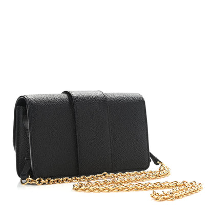Burberry Grainy Calfskin House Check Small Buckle Bag Black 3 of 11