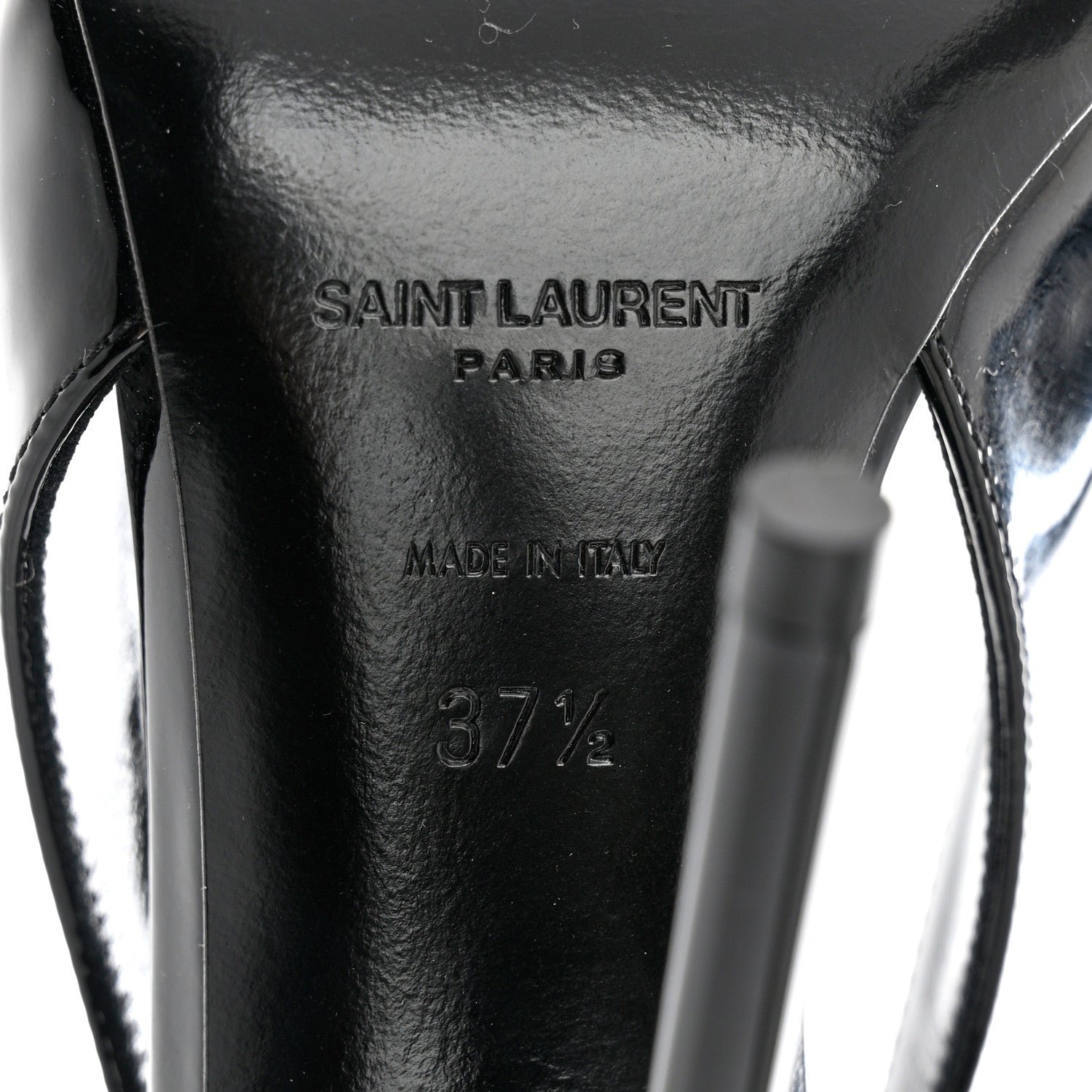 Saint Laurent Patent Maxine 115mm Slingback Pumps 37.5 Black 8 of 8