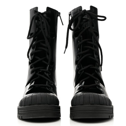 Christian Dior Brushed Calfskin Rubber Dioriron Boots 38 Black 2 of 8