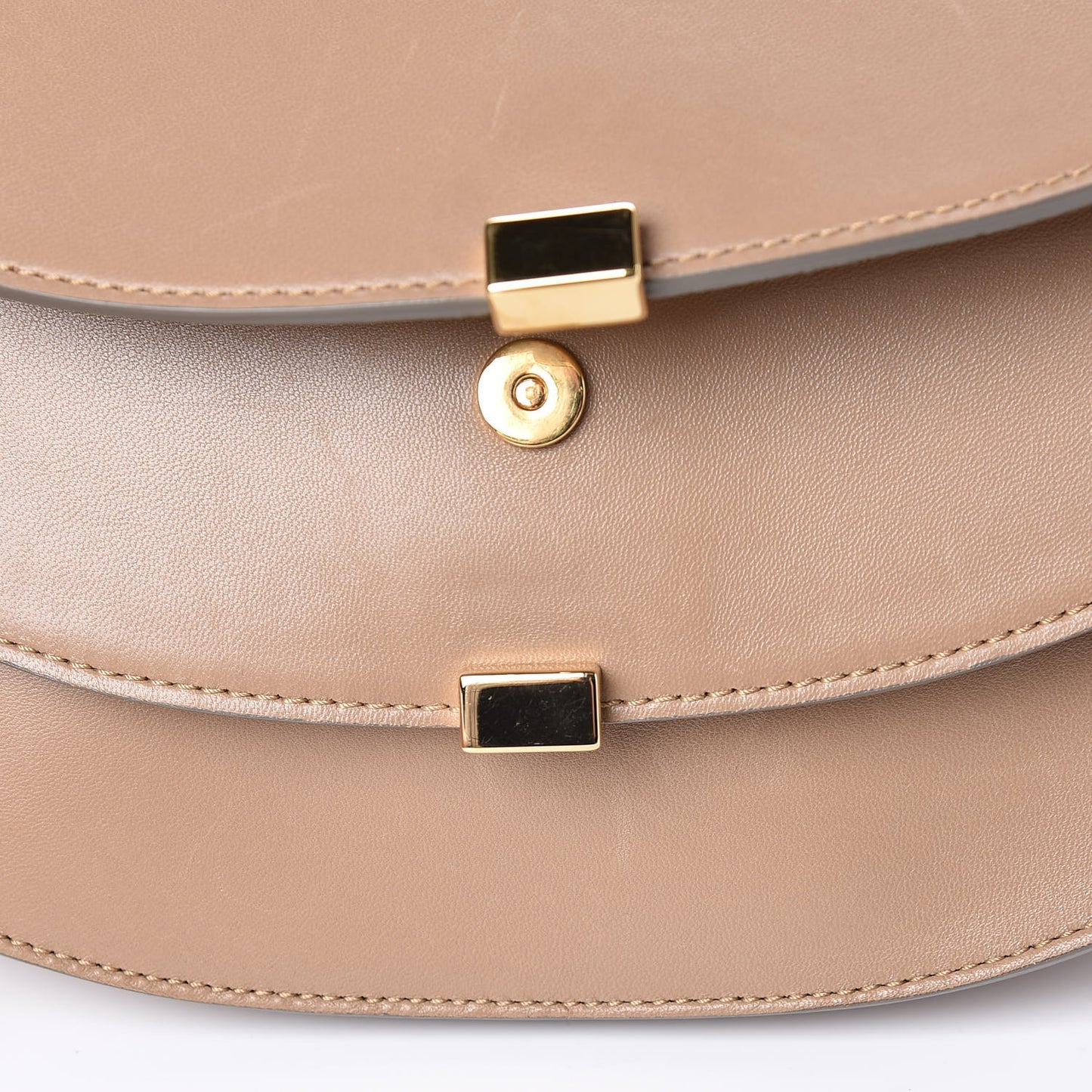 Calfskin Georgia Crossbody Bag Chestnut Cream