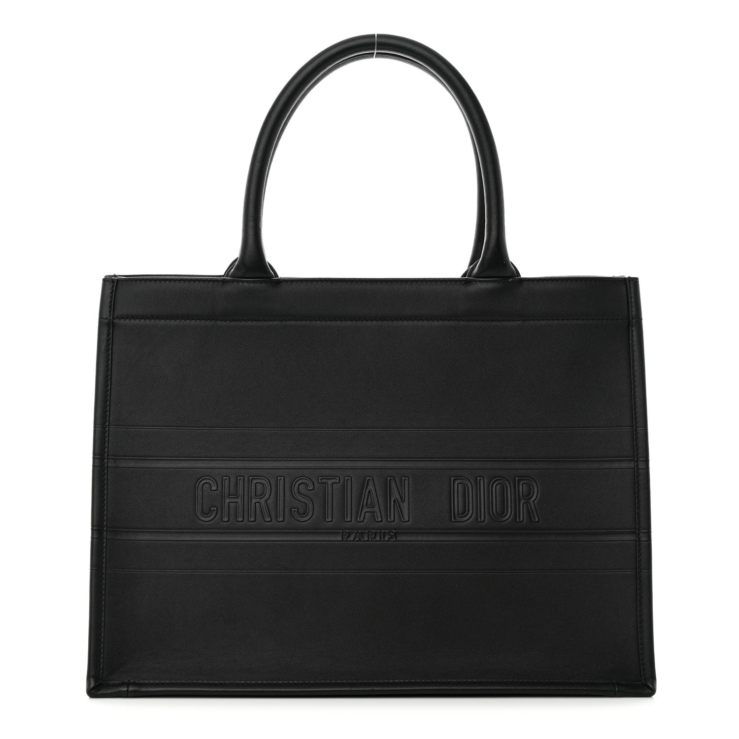 Christian Dior Calfskin Embossed Medium Book Tote Black 1 of 10