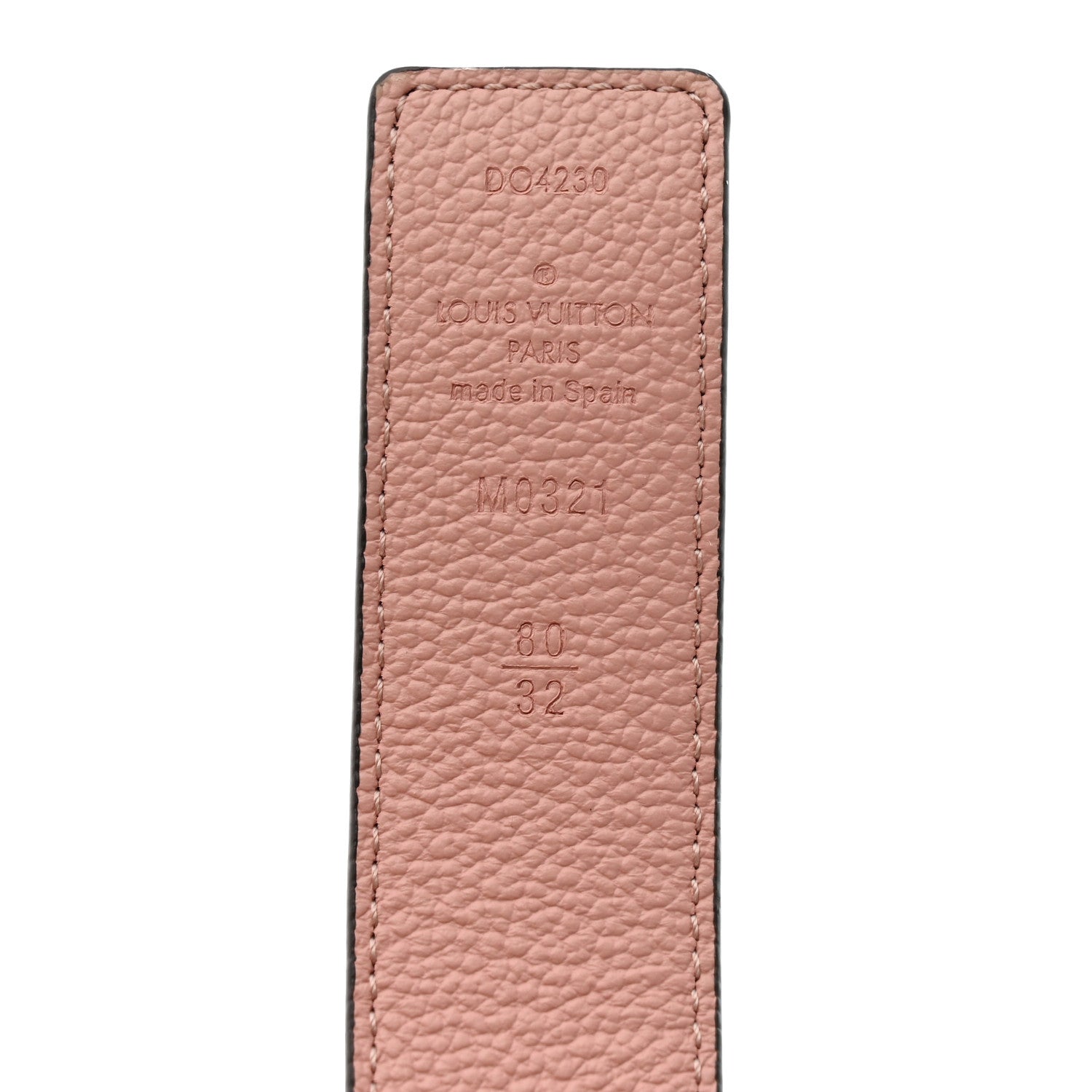 Louis Vuitton Calfskin Monogram 30mm LV Initiales Reversible Belt 80 32 Rose Poudre 6 of 7