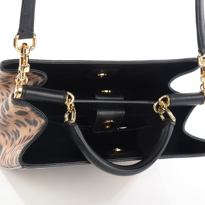 Dolce & Gabbana Dauphine Leopard Print Medium Miss Sicily Shopper Tote Naturale 5 of 6