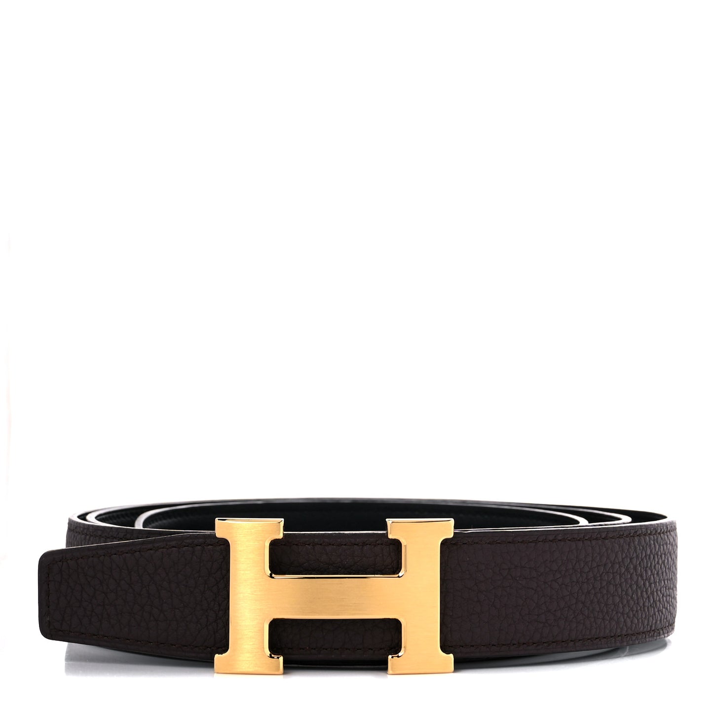 Togo Box 32mm H Belt 120 Chocolate Black