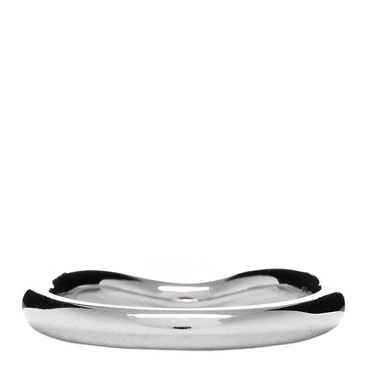 Tiffany Platinum Diamond Elsa Peretti Curved Wedding Band Ring 45 3.5 2 of 5