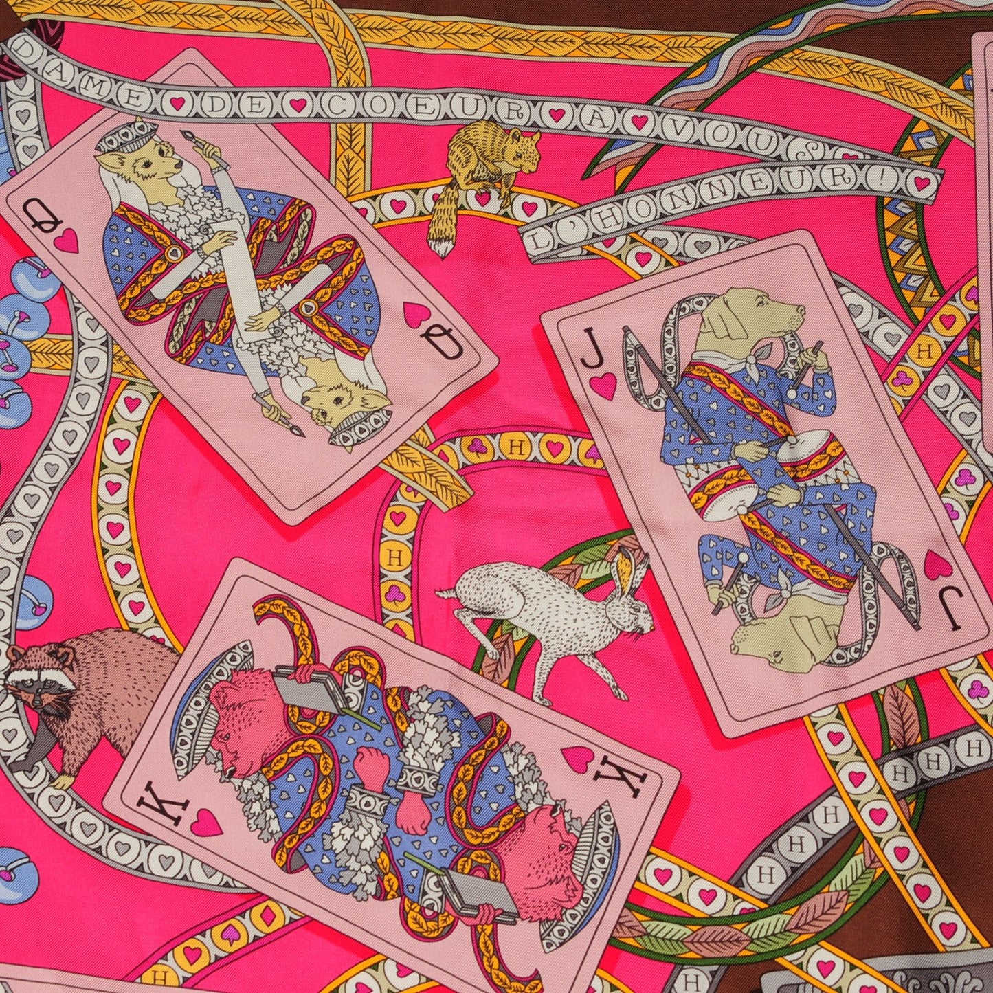 Silk Dame de Coeur A Vous L'Honneur Scarf 90