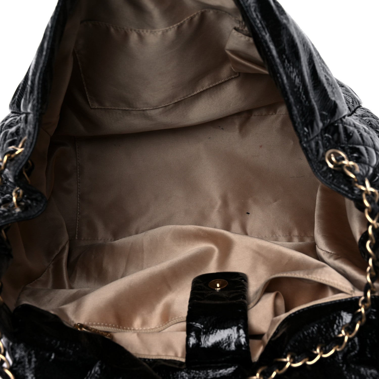 Chanel Vinyl XL Rock and Chain Flap Black 5 of 16