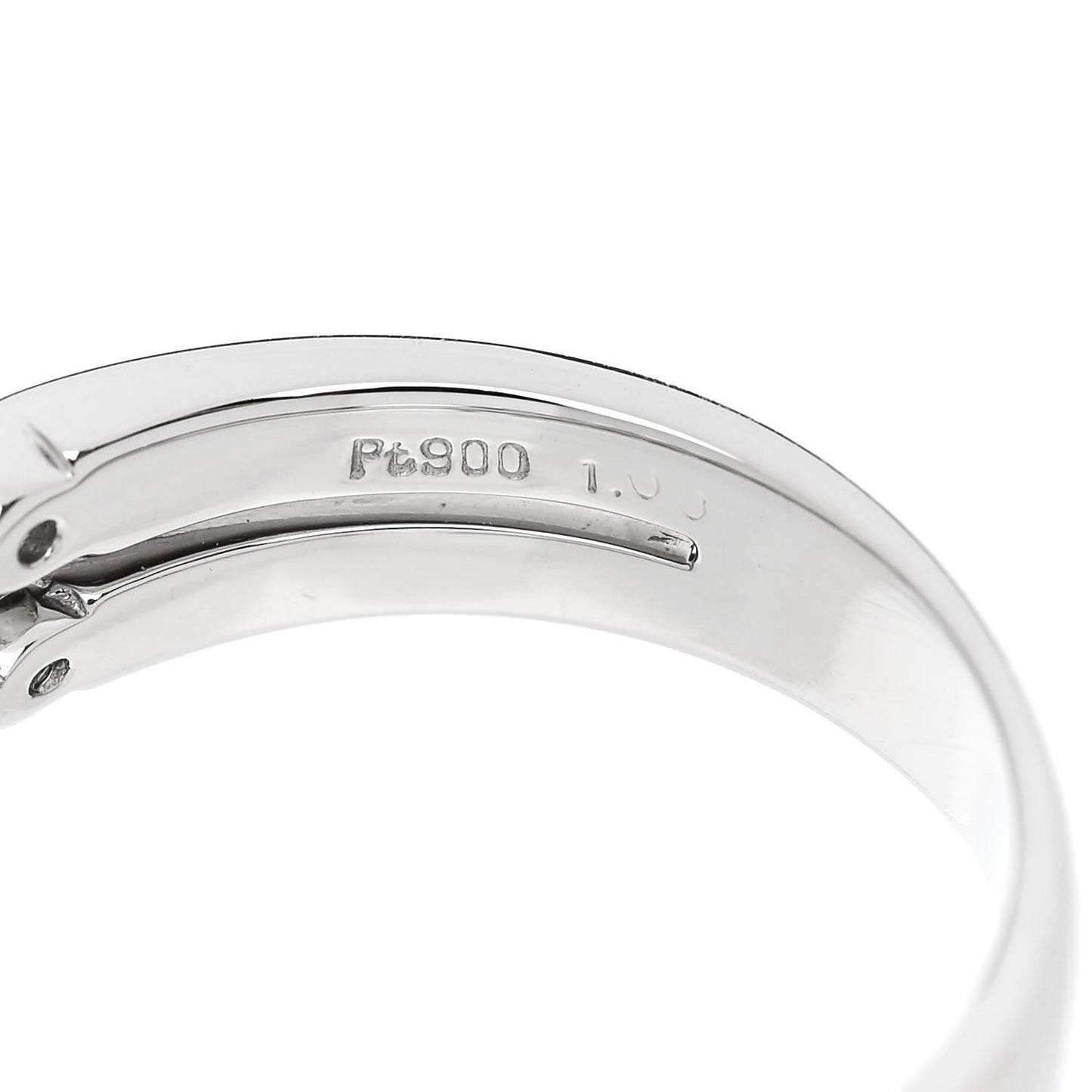 Platinum Diamond 1.00ct Double Half Eternity Band Ring  52 6