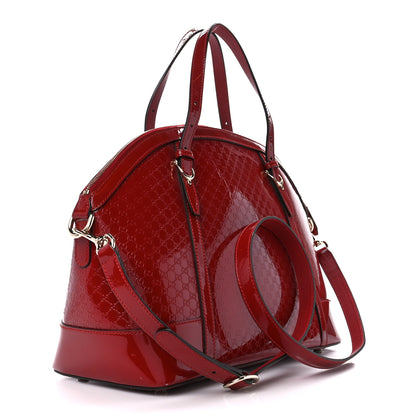 Gucci Patent Microguccissima Medium Nice Top Handle Dome Bag Rose Bed 3 of 14