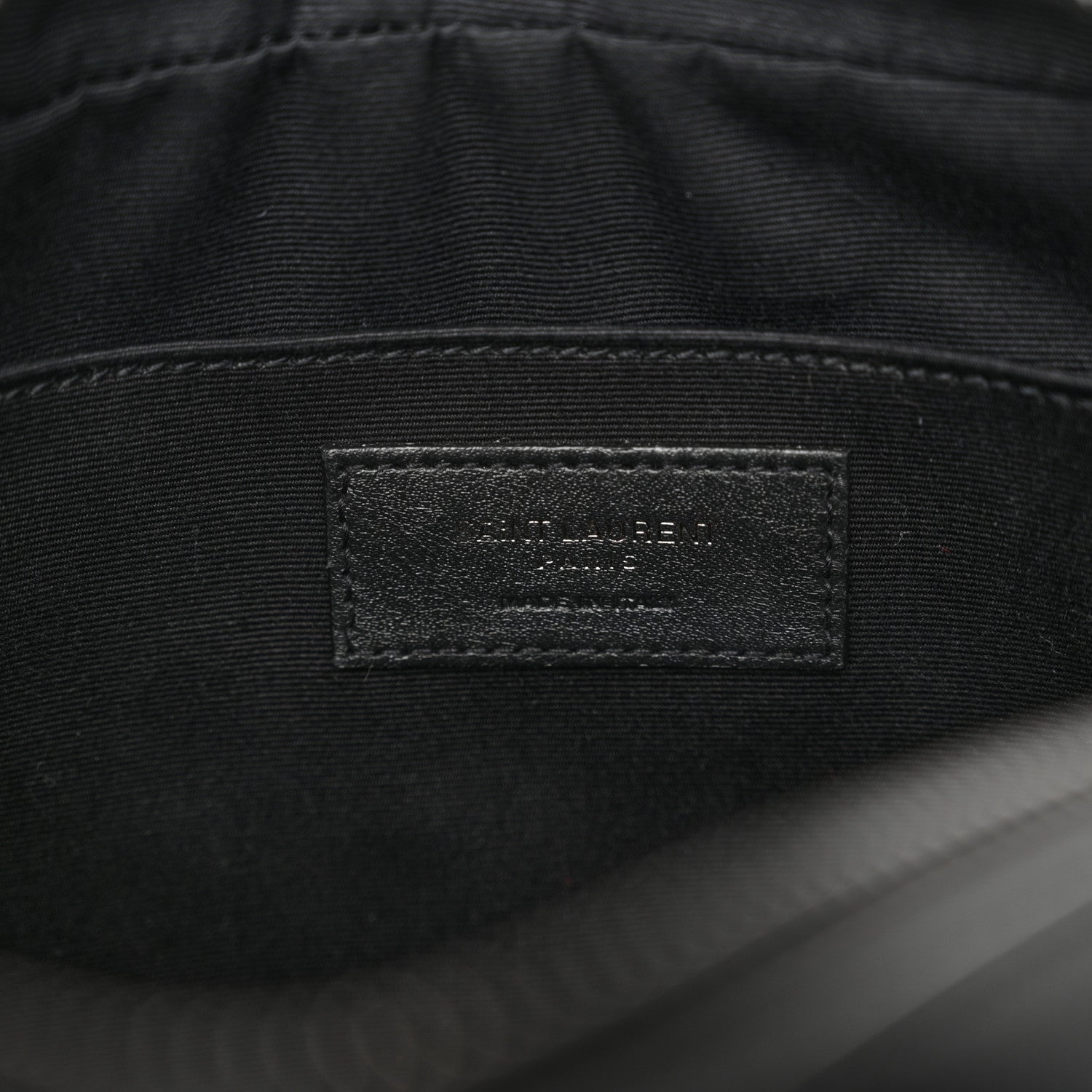 Saint Laurent Calfskin Matelasse Monogram Monochrome Lou Camera Bag Black 6 of 12