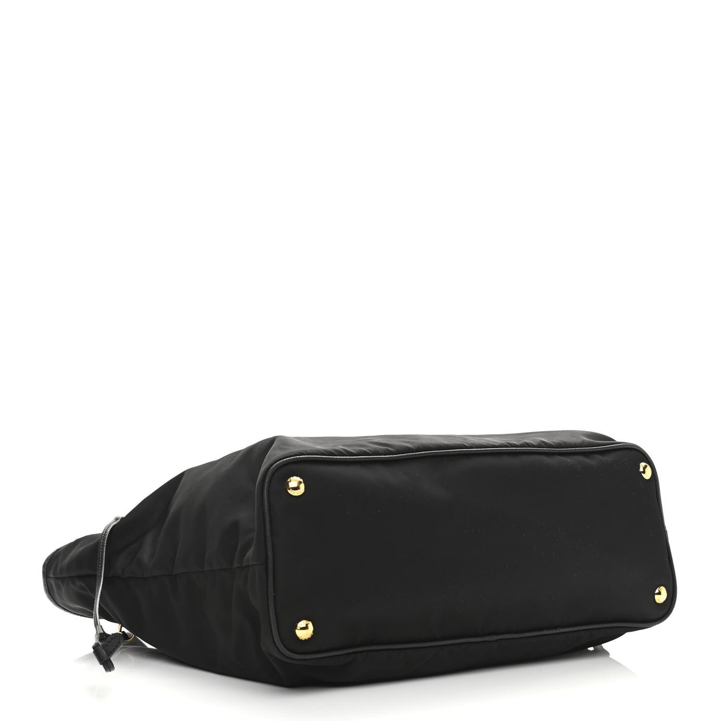 Tessuto Nylon Saffiano Shopping Tote Black