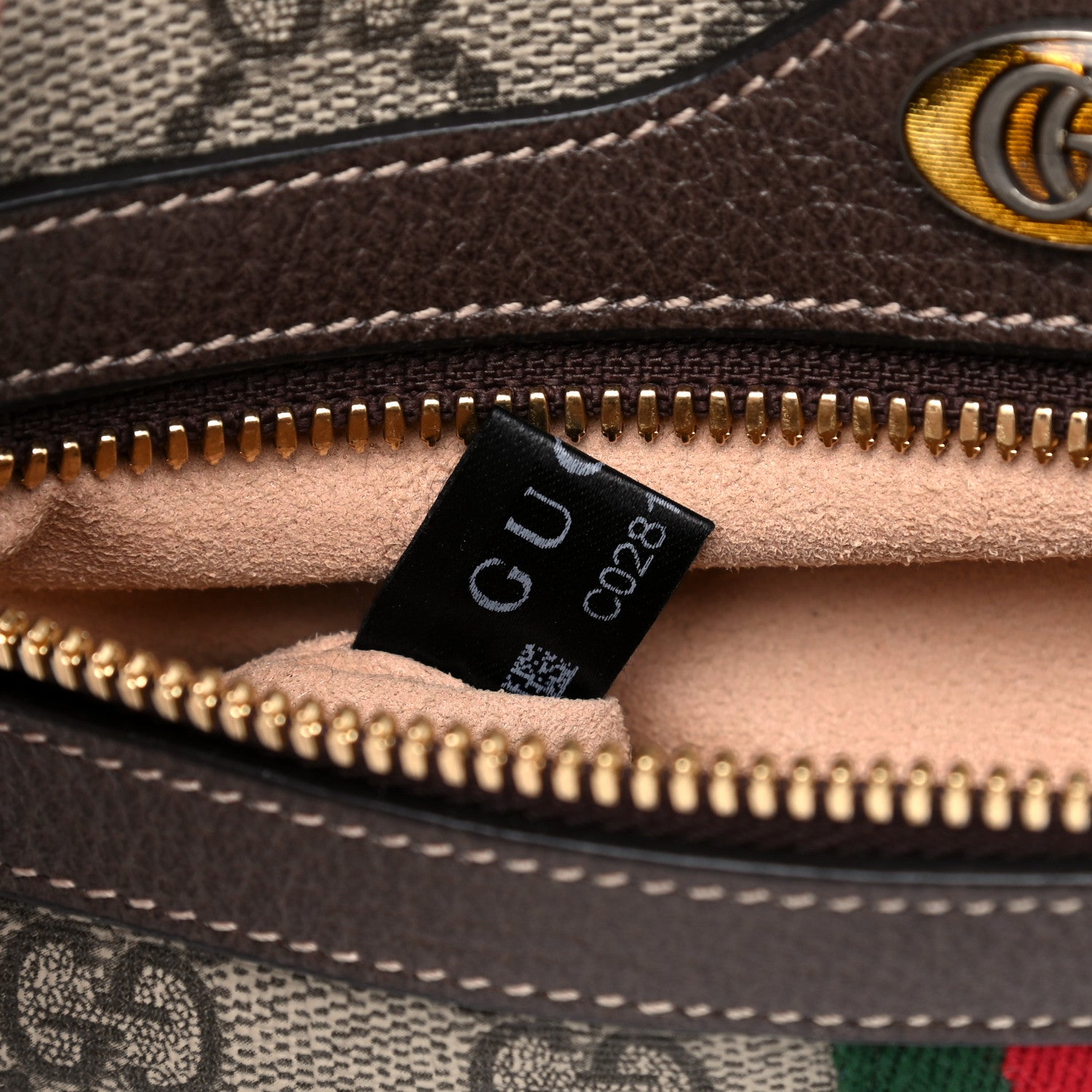 Gucci GG Supreme Monogram Web Small Ophidia Belt Bag 85 34 Dark Brown 8 of 12