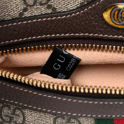 Gucci GG Supreme Monogram Web Small Ophidia Belt Bag 85 34 Dark Brown 8 of 12