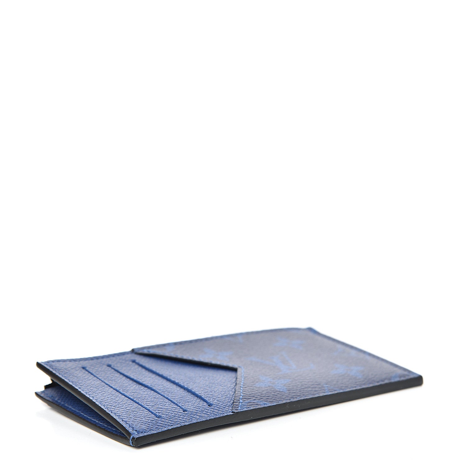 Louis Vuitton Monogram Taiga Coin Card Holder Cobalt 4 of 8