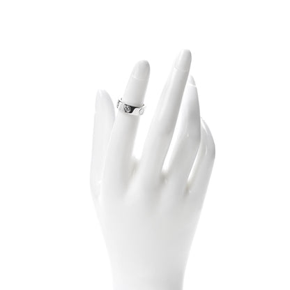 Cartier 18K White Gold 3 Diamond 5.5mm LOVE Ring 46 3.75 2 of 6