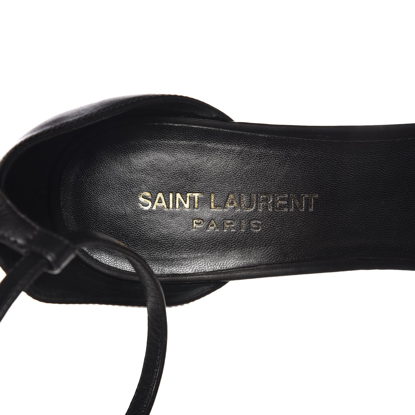 Calfskin Jane 110 Ankle Strap Sandals 38 Black