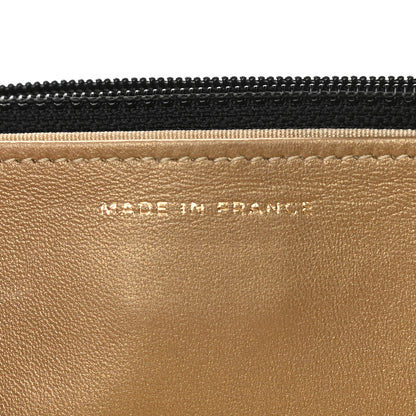 Chanel Lambskin Quilted CC Pearl Crush Wallet on Chain WOC Black 7 of 10