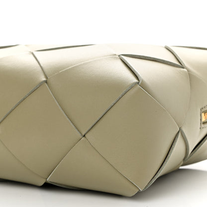 Bottega Veneta Lambskin Maxi Intreccio Small Cassette Camera Bag Travertine 9 of 9