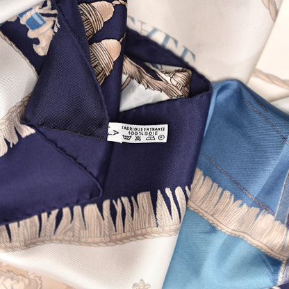 Hermes Silk Vue Du Carosse De La Galere La Reale Scarf 90 3 of 6