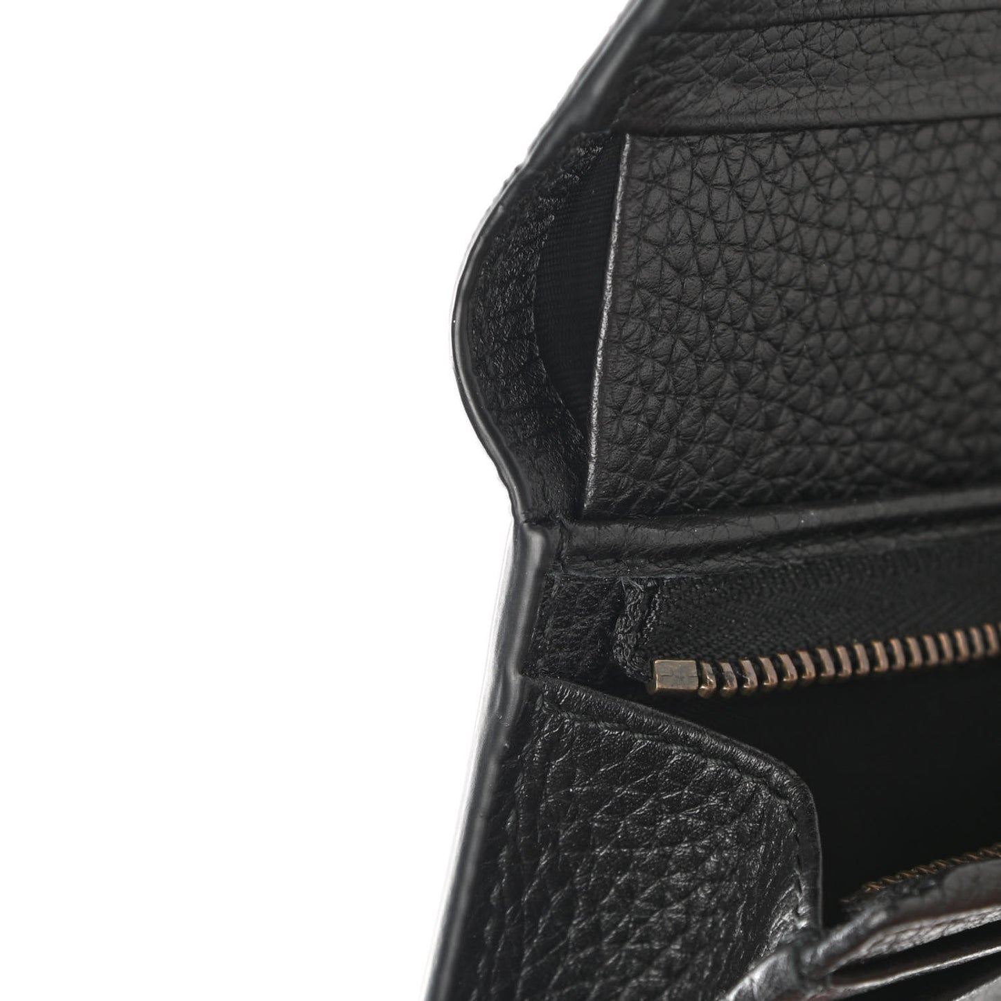 Pebbled Calfskin Animalier Card Case Black