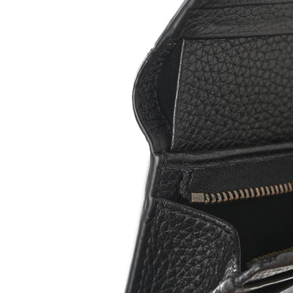Gucci Pebbled Calfskin Animalier Card Case Black 8 of 9