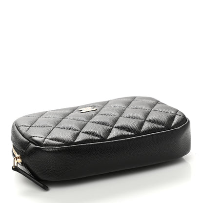 Chanel Caviar Quilted Small Curvy Pouch Cosmetic Case Black 4 of 8