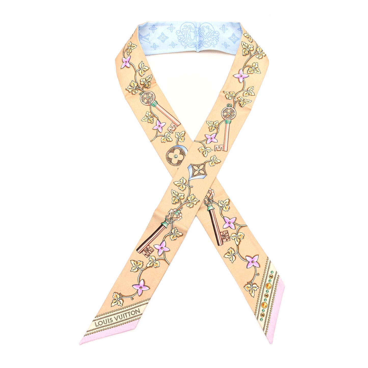 Silk LV Locks Bandeau Beige
