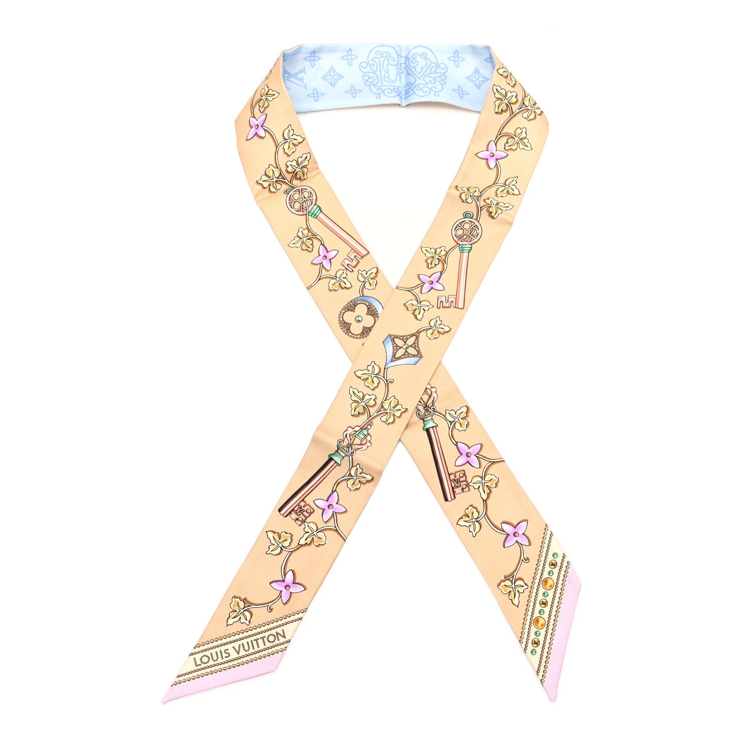 Louis Vuitton Silk LV Locks Bandeau Beige 1 of 3