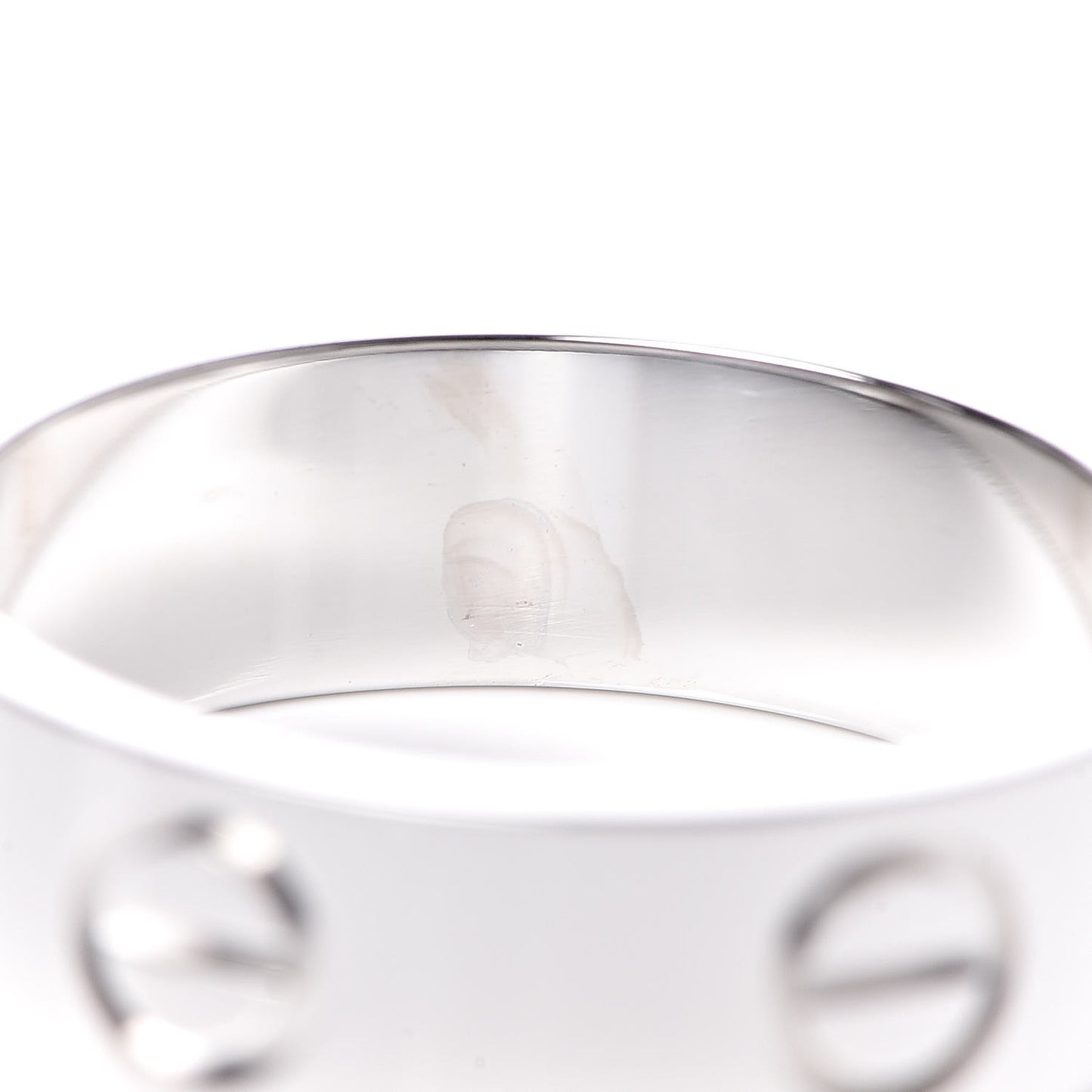 18K White Gold 5.5mm LOVE Ring 52 6