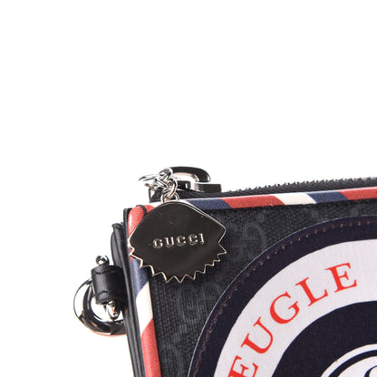 Gucci GG Supreme Monogram Night Courrier Zip Wristlet Pouch Black Multicolor 6 of 7