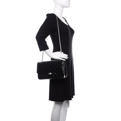 Chanel Distressed Patent Quilted 2.55 Reissue 226 Flap Black 2 of 10
