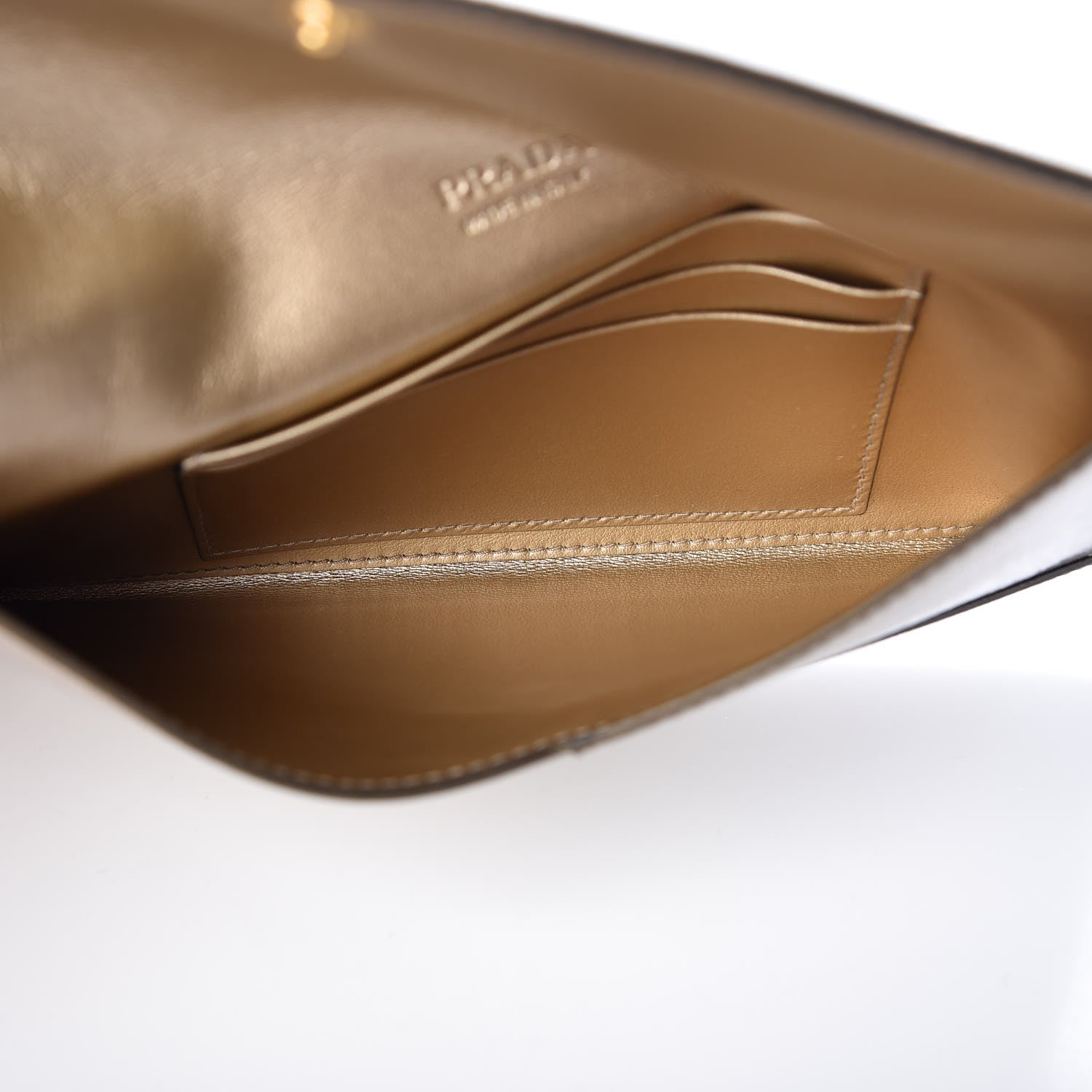 Prada Vitello Move Envelope Wallet Pirite 6 of 7