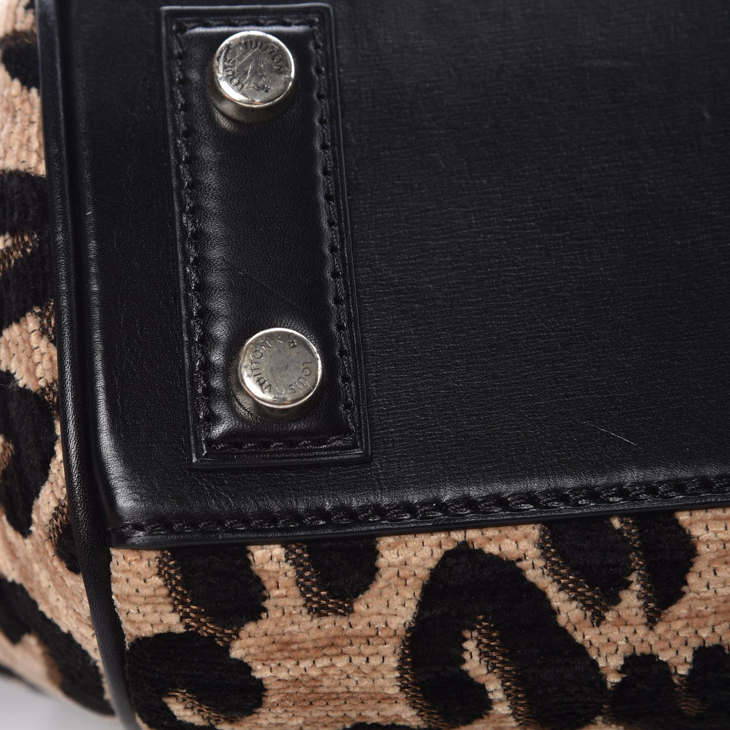 Louis Vuitton Jacquard Velvet Leopard Print Stephen Sprouse Baby Bag 13 of 17